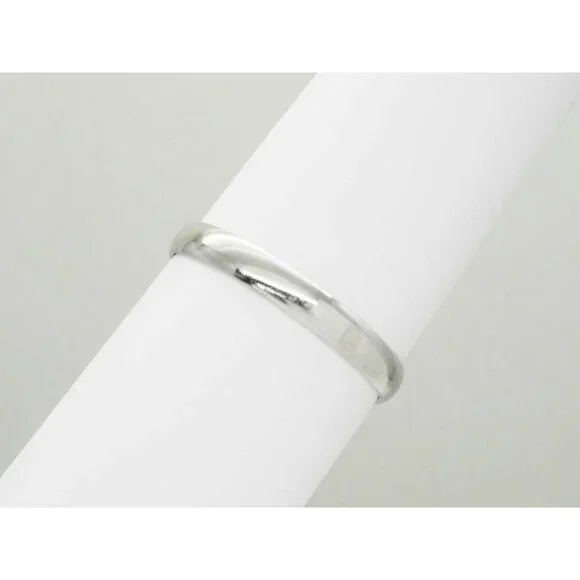 Tessler & Weiss Thin 3mm Wide Wedding Band Ring Platinum Size 10.25 - Picture 2 of 6